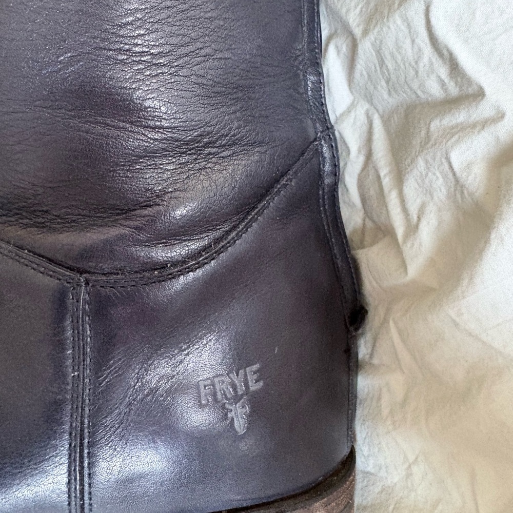 Frye Black Leather Riding Boots - Picture 3 of 8
